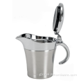 Double Wall Gravy Boat Kitchen Metal Double Wall Gravy Jug With Lid Supplier